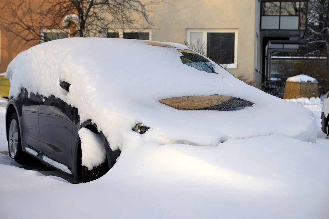 vinter kallt åka till jobbet