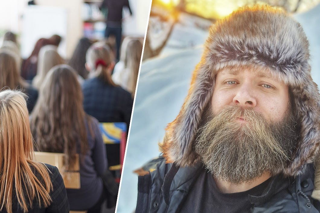 kiM aspvret och ett klassrum med elever.