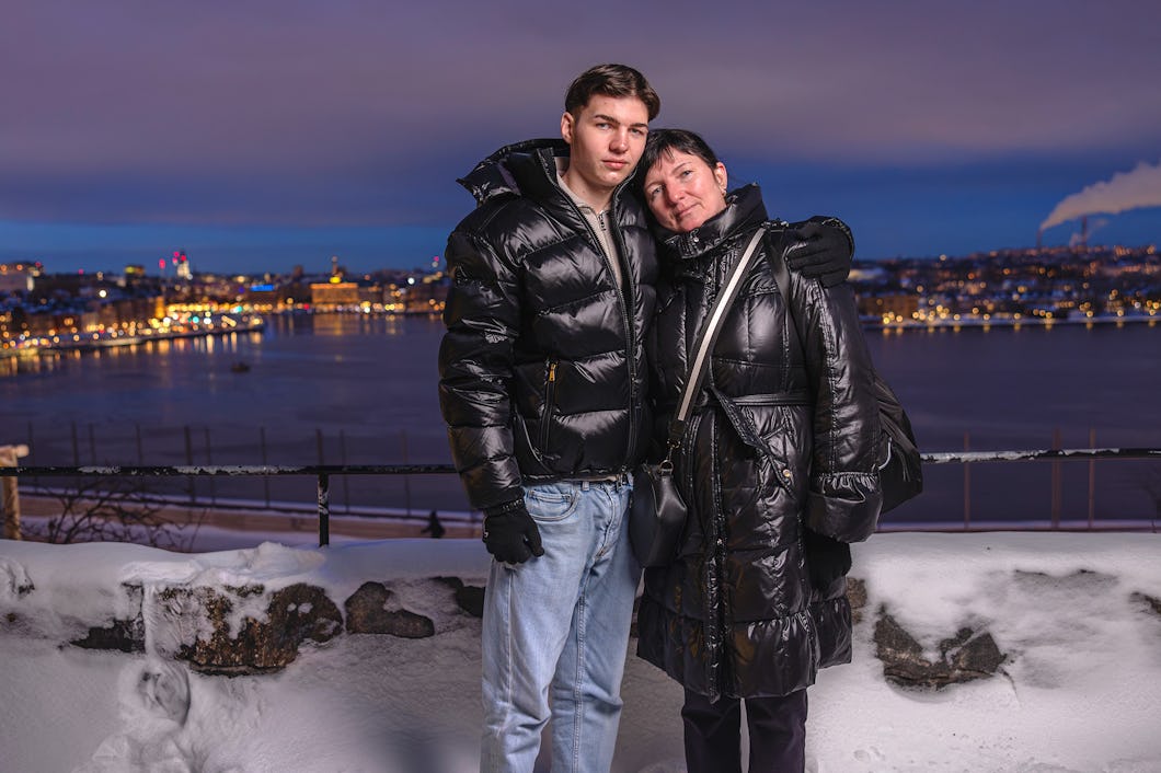 Mariia och hennes son Vasyl.