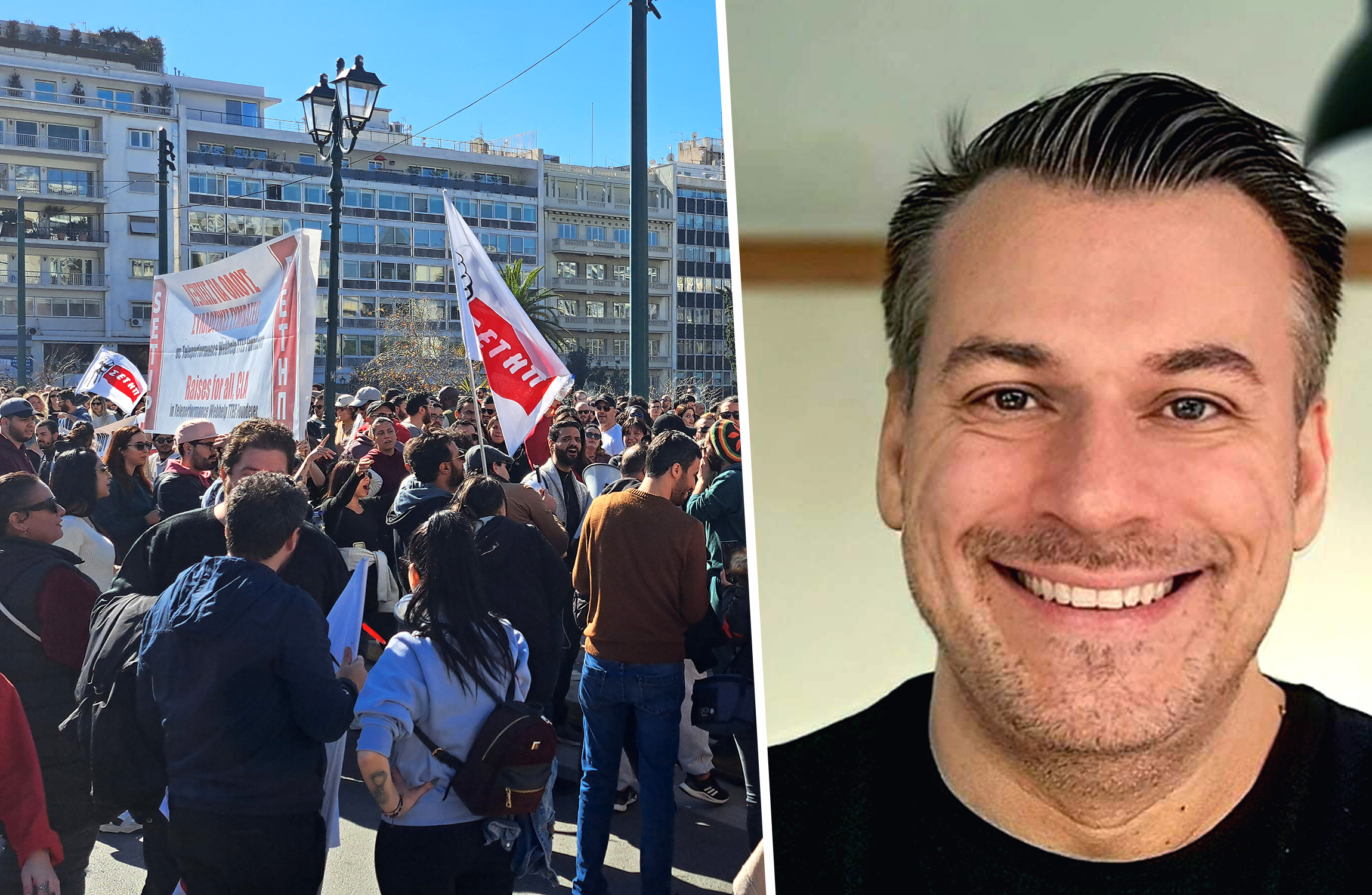 Martin Hansson som jobbat på kundtjänst i Grekland i 15 år.