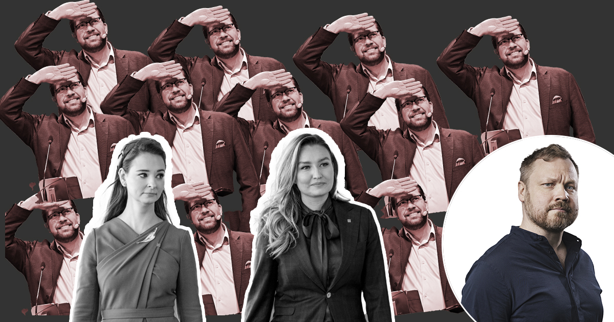 Ett collage av olika individer som en man som hälsar och två kvinnor.