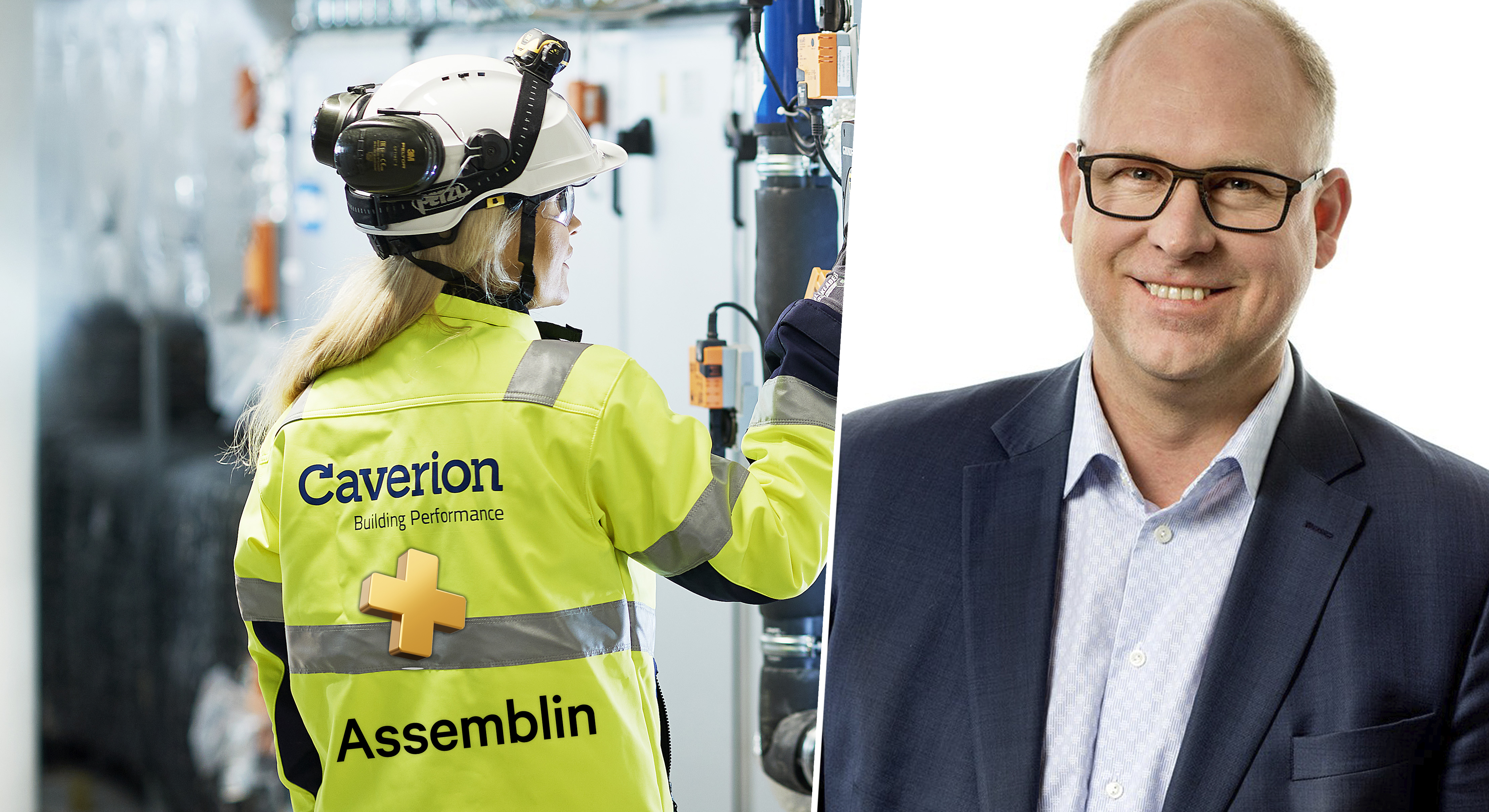 Kvinnlig elektriker jobbar.