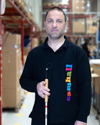 Saddik Kanaan på sitt jobb på Samhall.