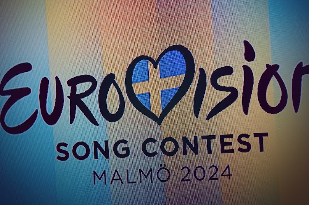 Skylt på Eurovision Song Contest 2024 som hålls i Malmö.