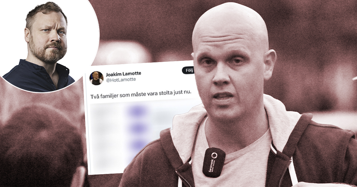 En man tittar in i kameran.