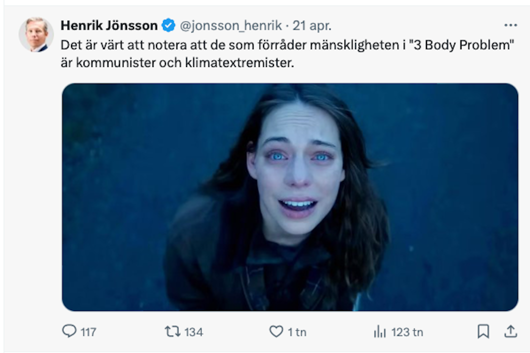 En tweet om serien Fallout.