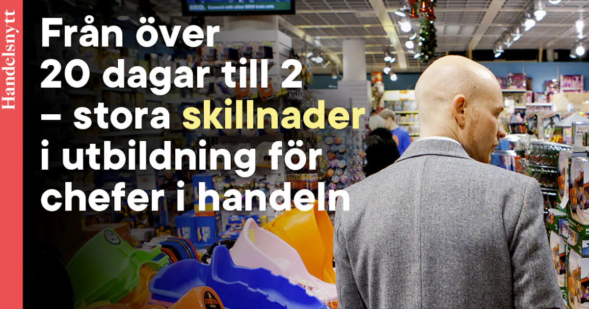 Från över 20 dagar till 4 – stora skillnader i utbildning för chefer i ...