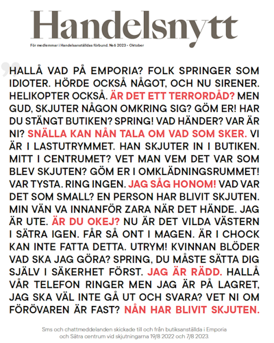 Bild på omslag med många chattmeddelanden.