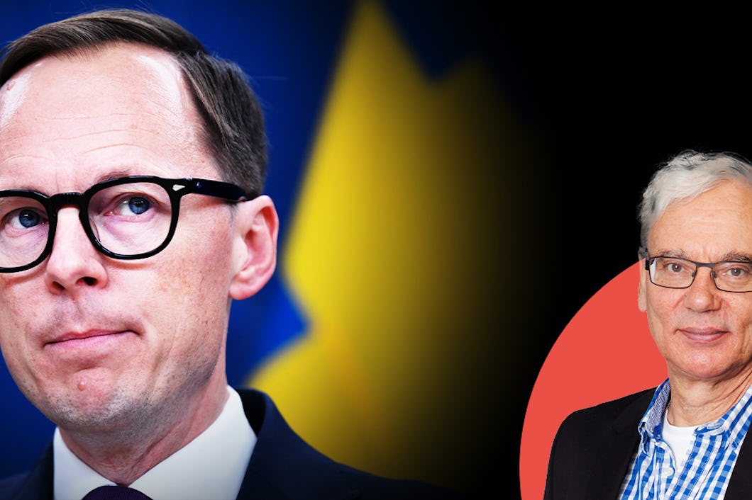 Två män visa i en sammansatt bild. Den ena bär glasögon och kostym mot en bakgrund med blått och gult, medan den andra bär glasögon och en rutig skjorta mot en röd cirkulär bakgrund.