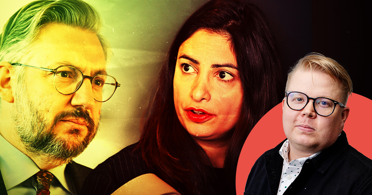 Centerpartiets partiledare Muharrem Demirok och Vänsterpartiets partiledare Nooshi Dadgostar