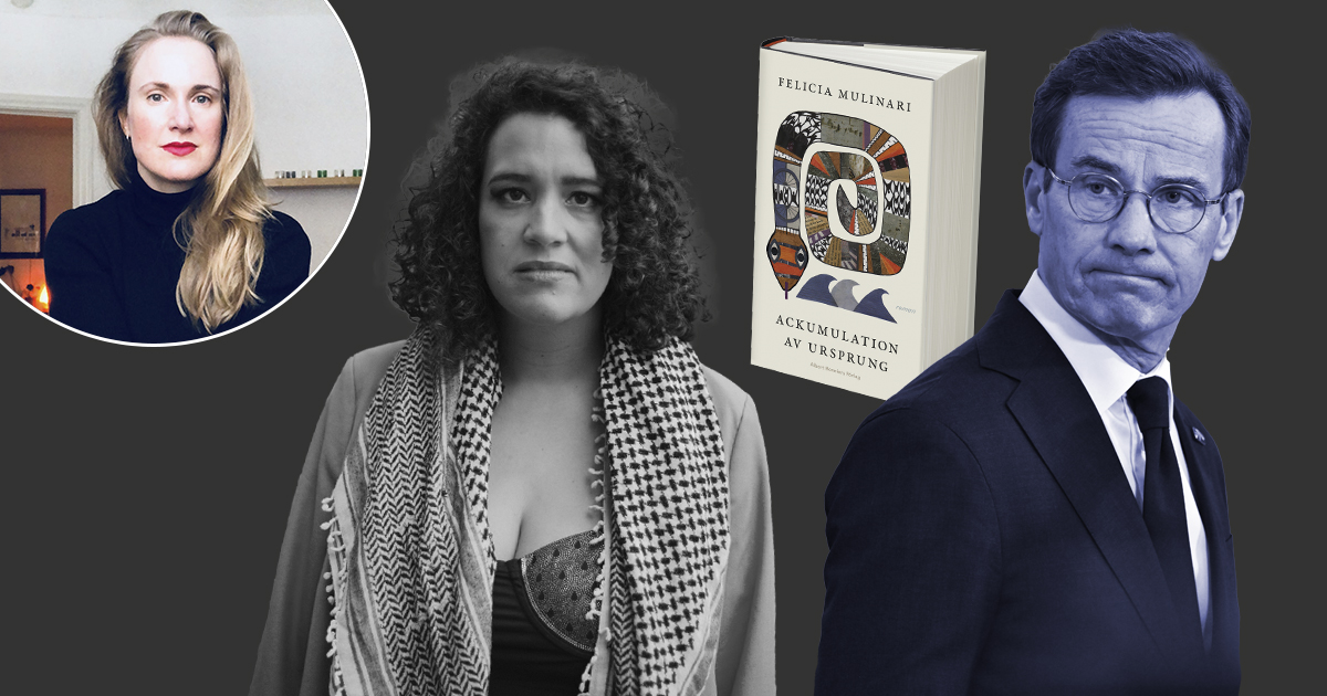 Bilden visar tre personer: en kvinna i ett cirkulärt utsnitt, en kvinna som bär en mönstrad scarf och en man i kostym med en bok i bakgrunden.