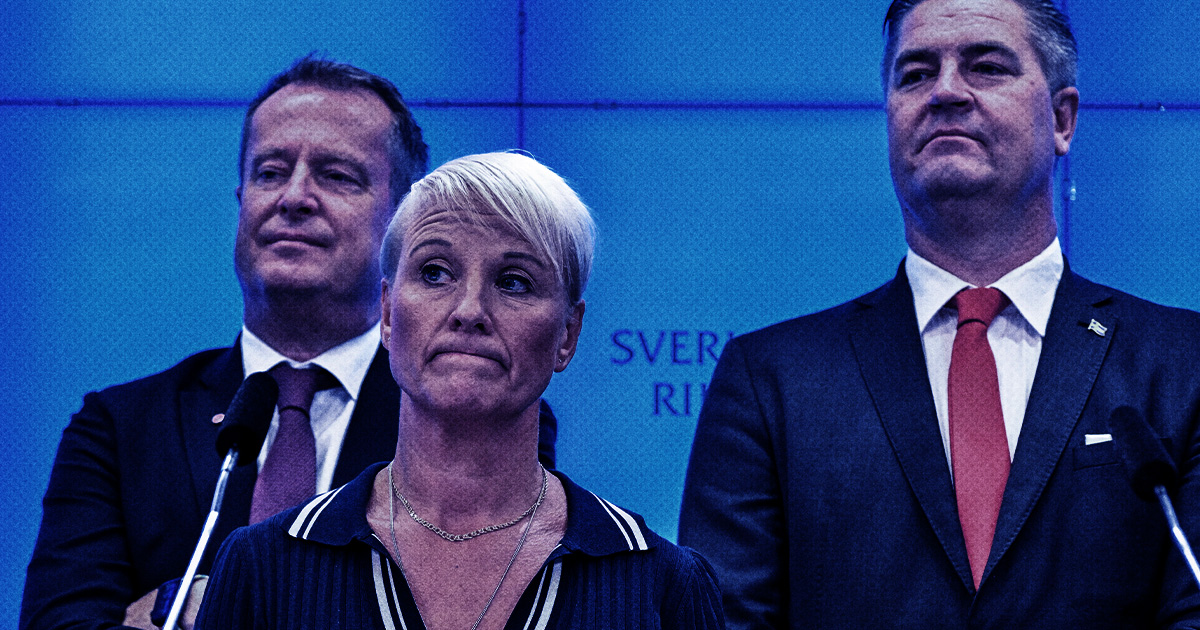 Anders Ygeman (S), äldre- och socialtjänstminister Anna Tenje (M) och Oscar Sjöstedt (SD).