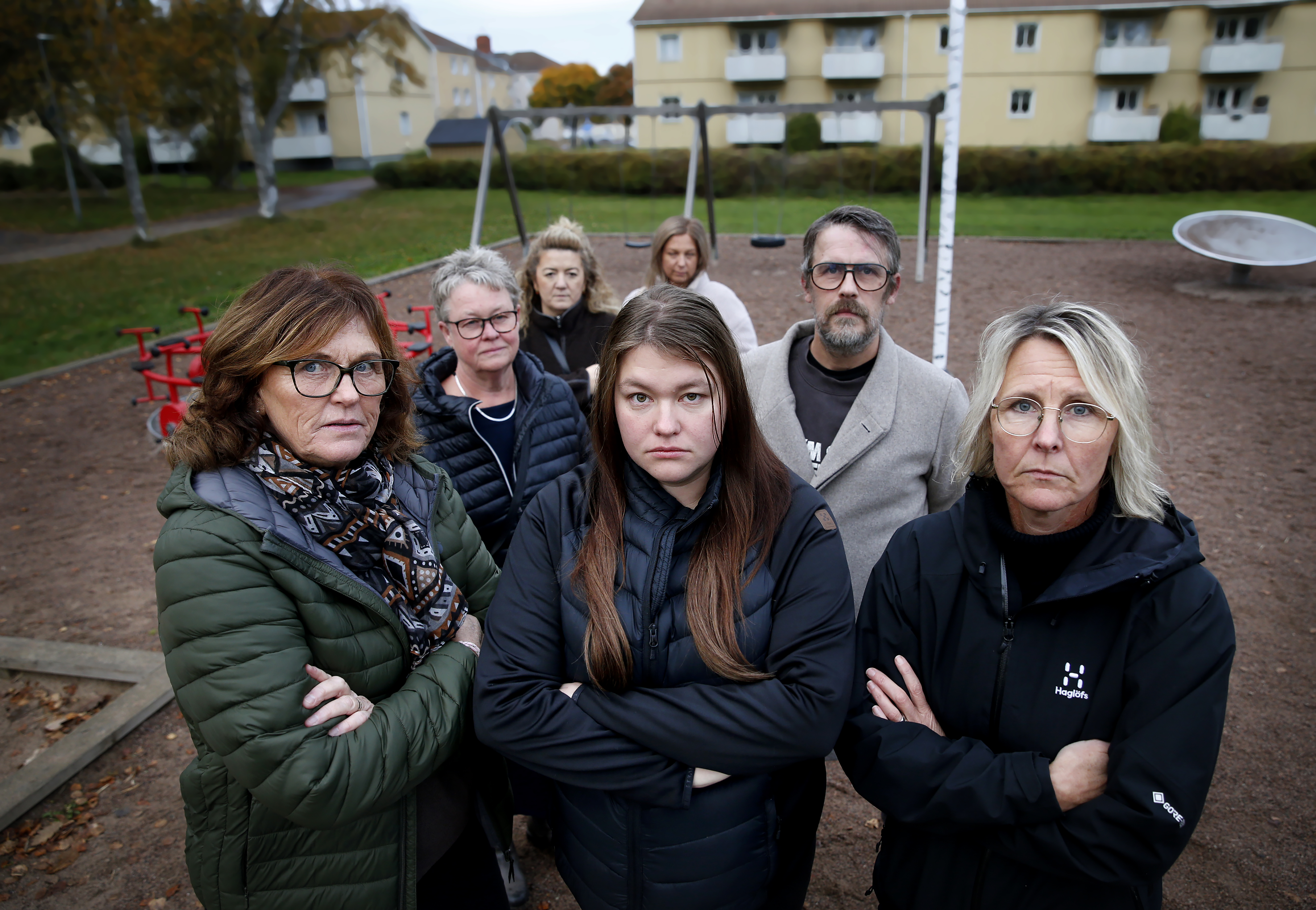 Monica Ekberg, Jennie Lindberg, Lena Bergwall, Mariann Zätterman, Aida Agovic, Linda Åsterud och Johan Olsson.