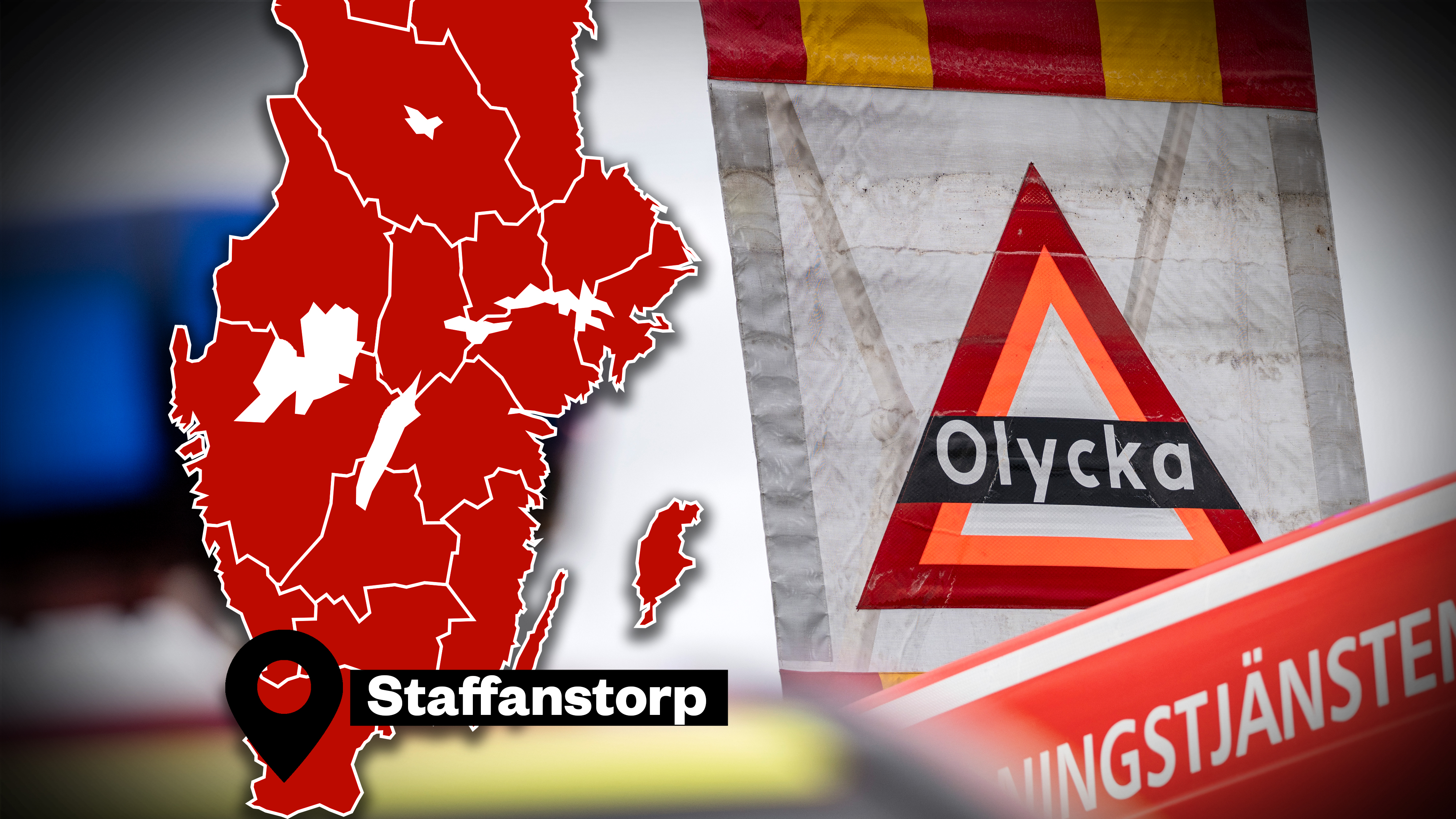 Collage av kartor som visar olycksskyltar och Staffanstorp