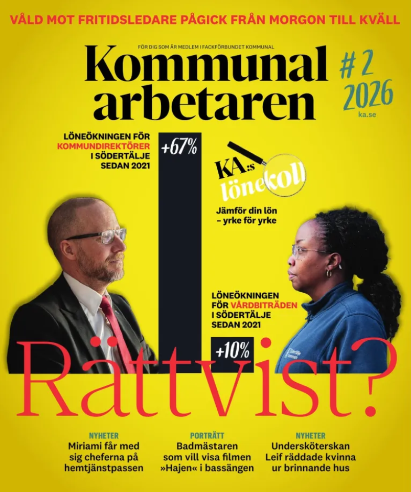 Omslaget till Kommunalarbetaren nummer 2, 2026
