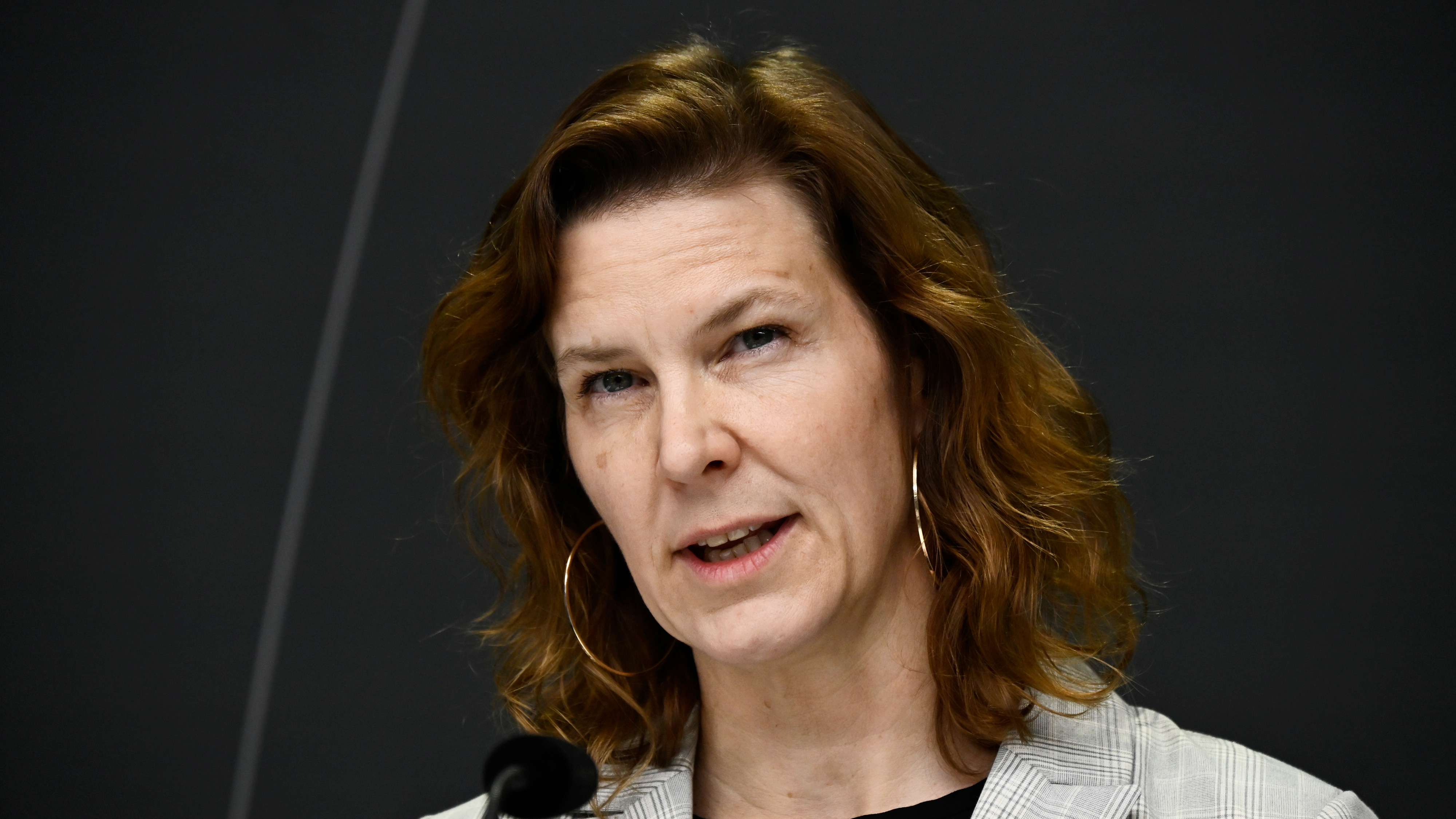 Jämställdhets- och arbetslivsminister Nina Larsson (L) .