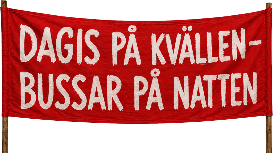 En bit tyg med texten