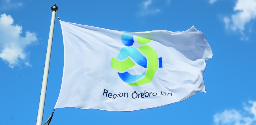Flagga Region Örebro län.