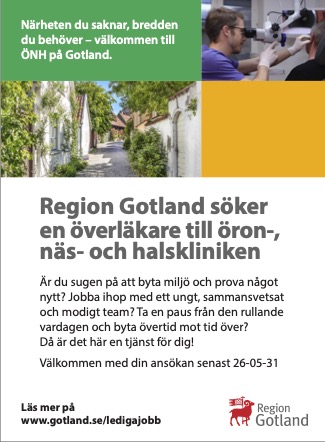 ÖL öron-, näs- & halssjukdomar, Visby lasarett