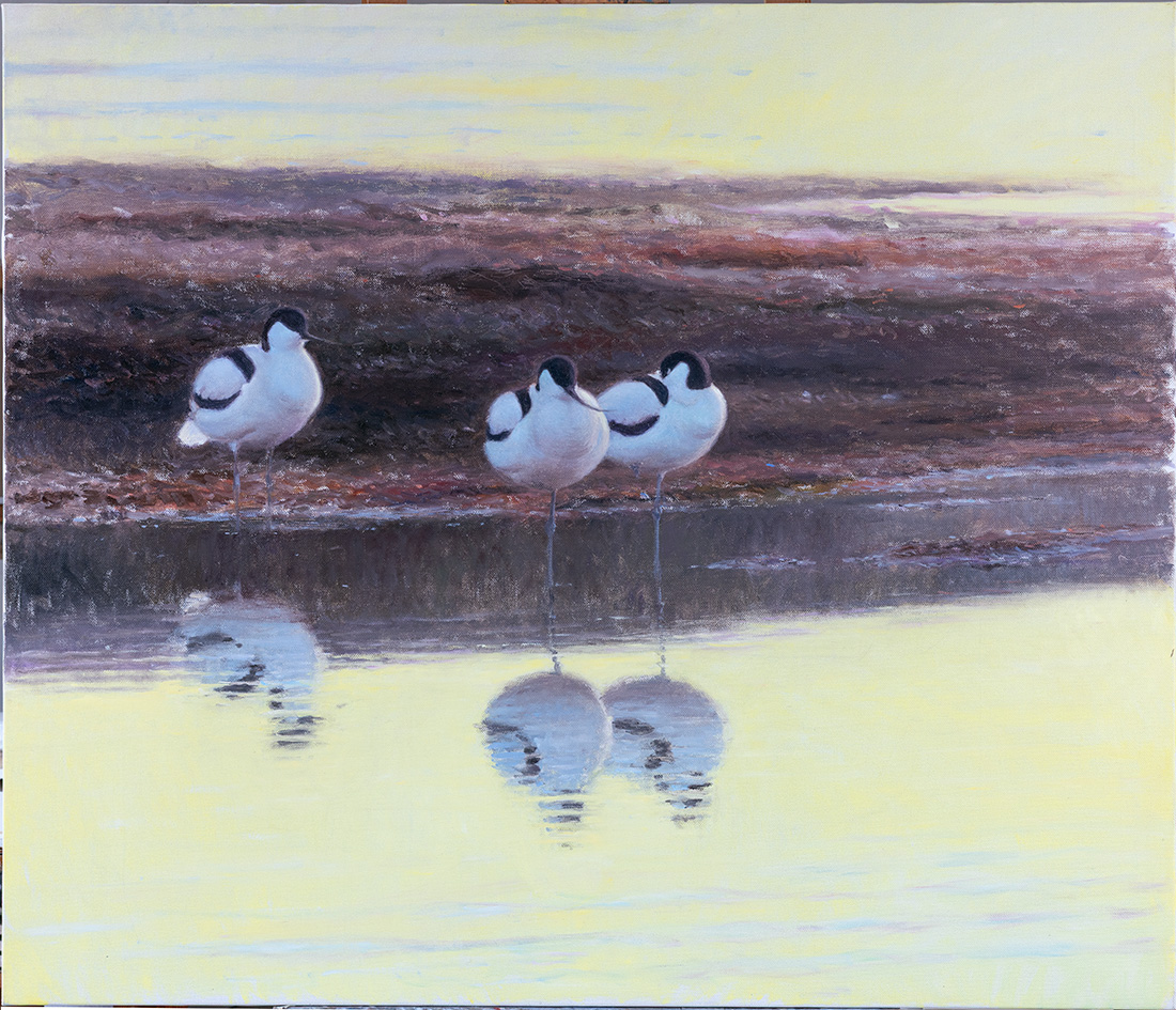 Tavla av Lars Jonsson, tre skärfläckor.