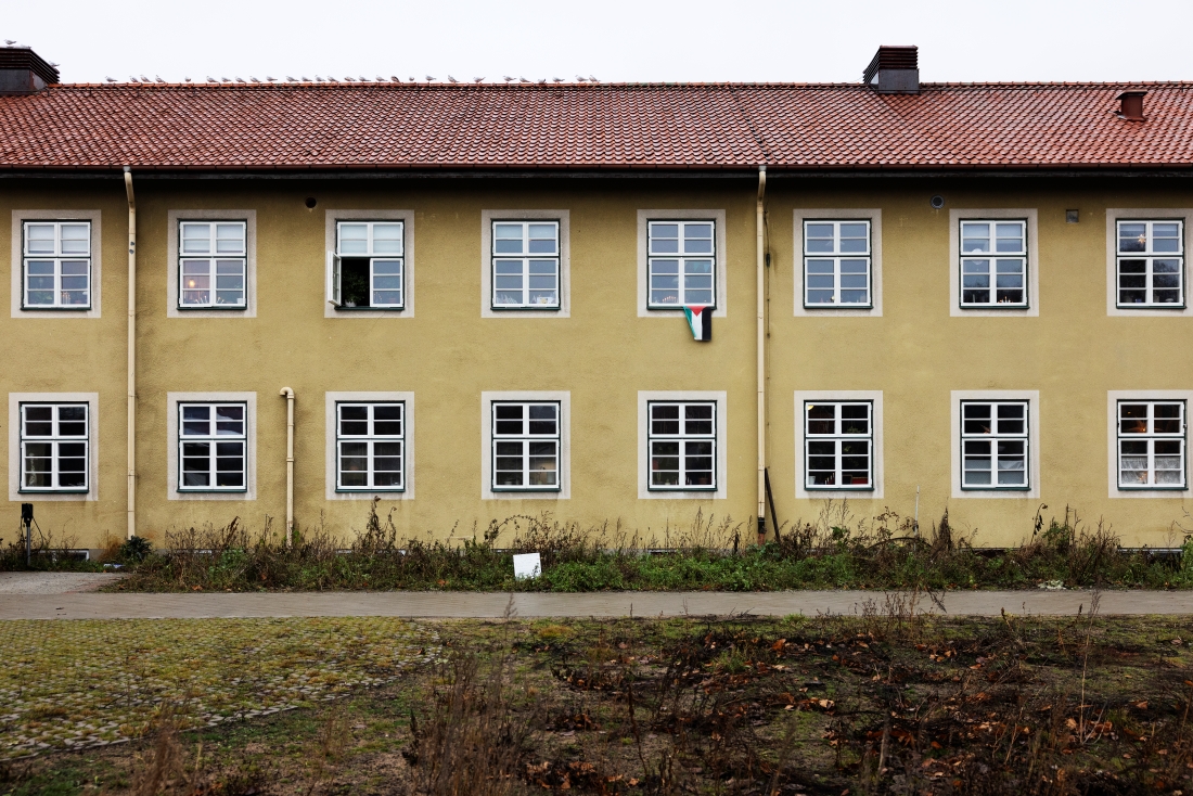 Fasad på gammalt sjukhus