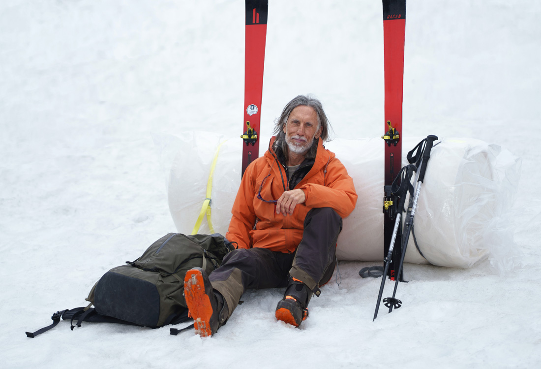 Oskar Kihlborg vid en glaciär