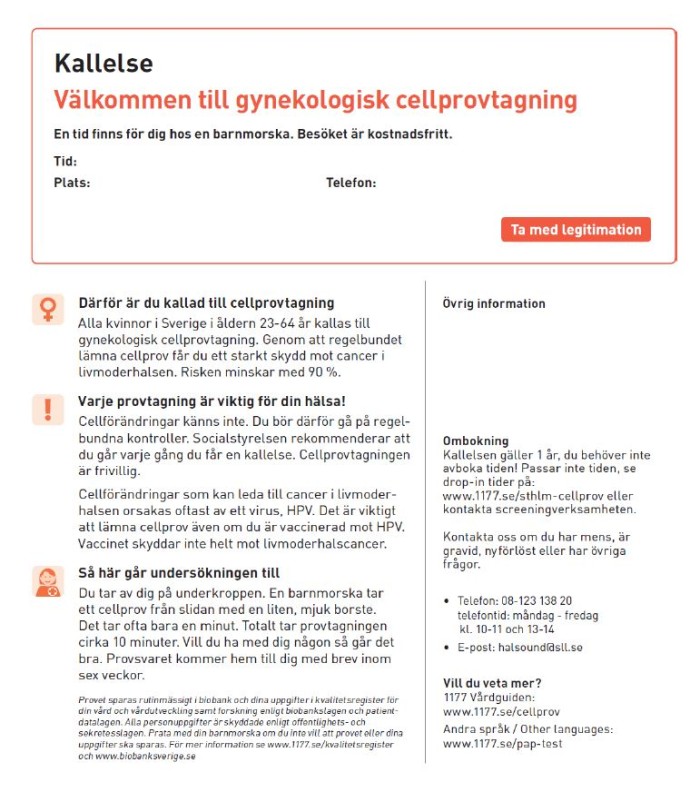 Den nya kallelsen har fått fler att delta i screening. 