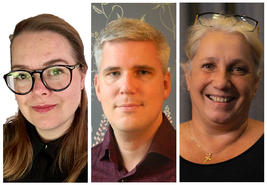 Fyra personer nya ledamöter valdes in i förbundsstyrelsen på lördagen. Pia Björking-Petersson, Marcus Sjöberg och Ulla-Maija Madison. Monica Olausson finns tyvärr inte med på bilden.