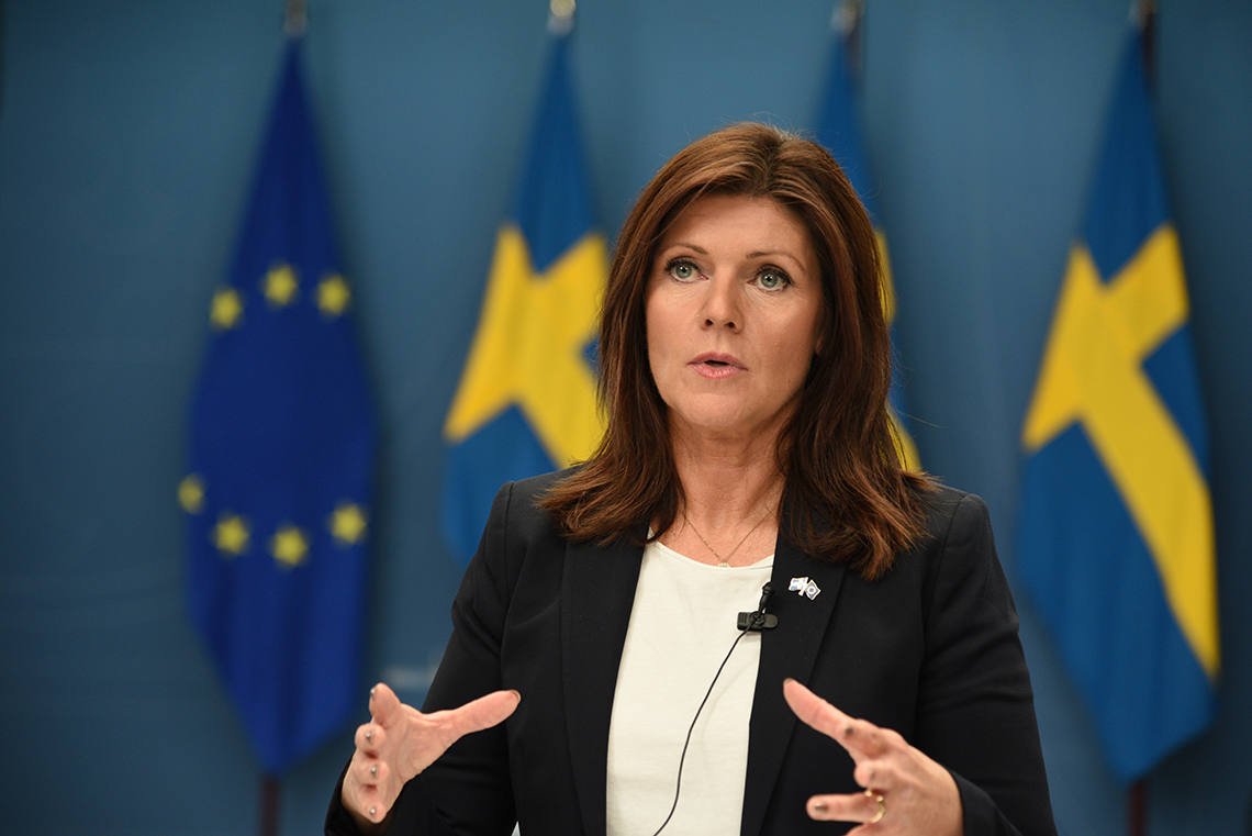 Arbetsmarknadsminister Eva Nordmard. Foto: Robert Ek/TT