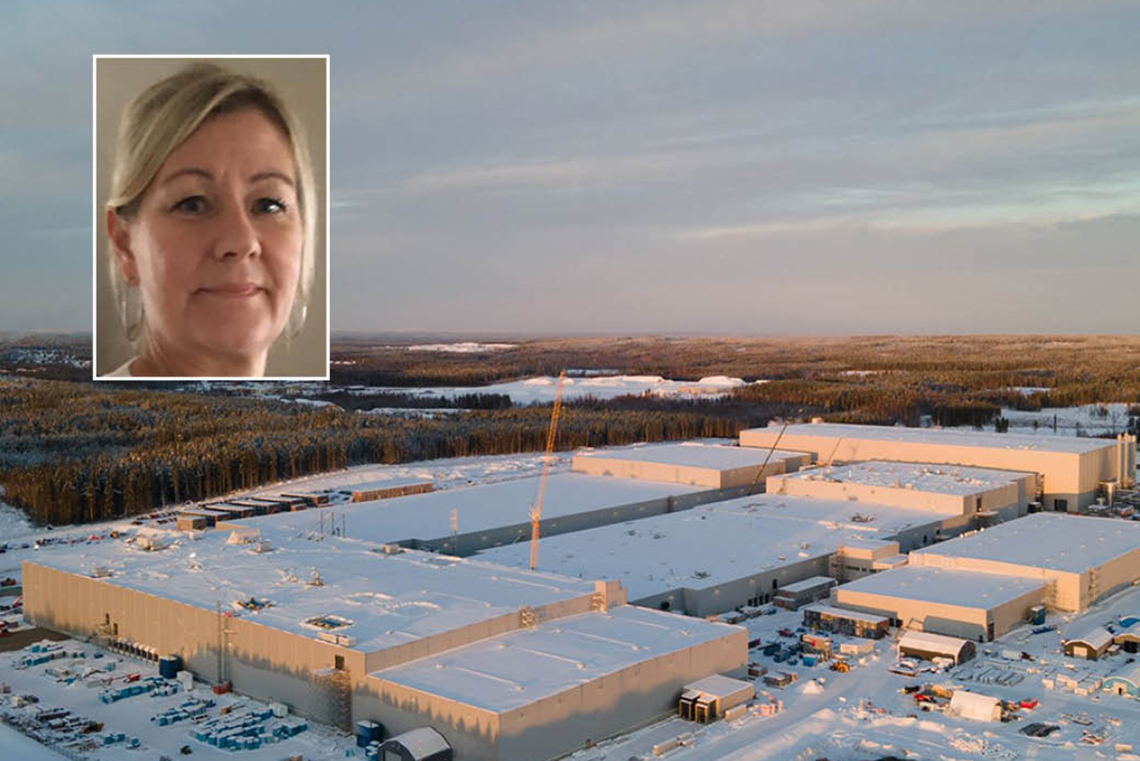 Northvolt och Mona Burlin Foto: Northvolt och privat