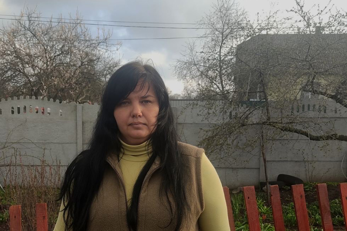 Alla Sobol utanför Charkiv