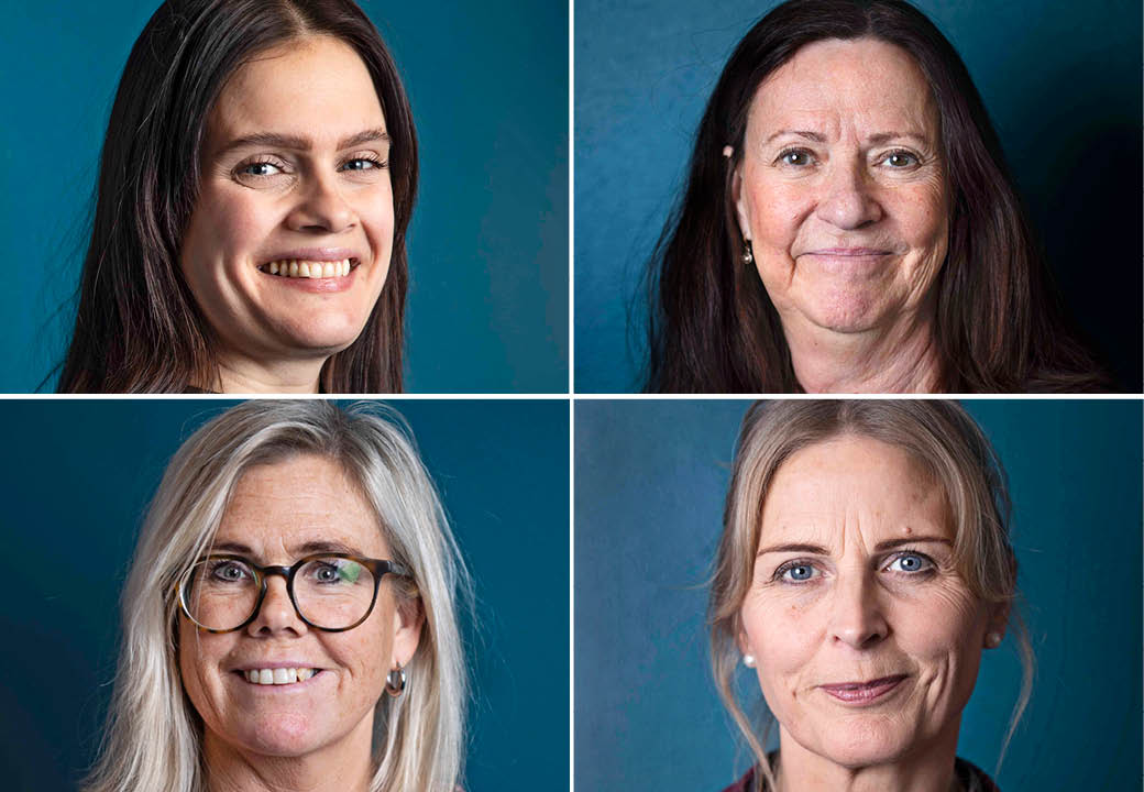 Maria Hedlund, Carina Laurin Stensson, Pernilla Nyström och Camilla Norling. Foto: Anna Simonsson.