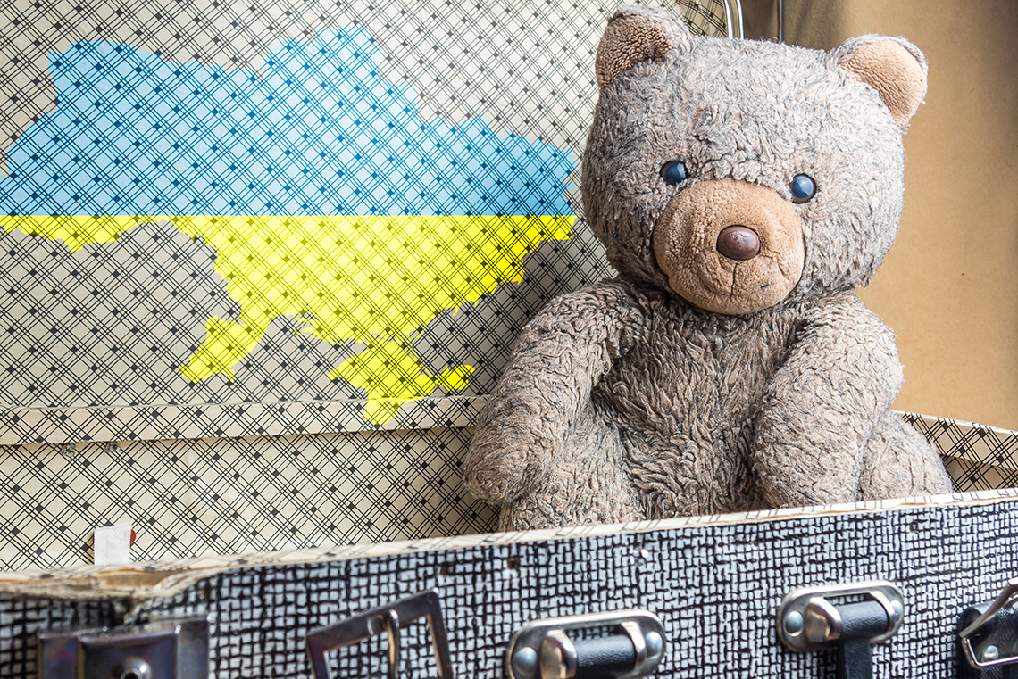 Ensamkommande ukrainska flyktingbarn. Foto: Getty.