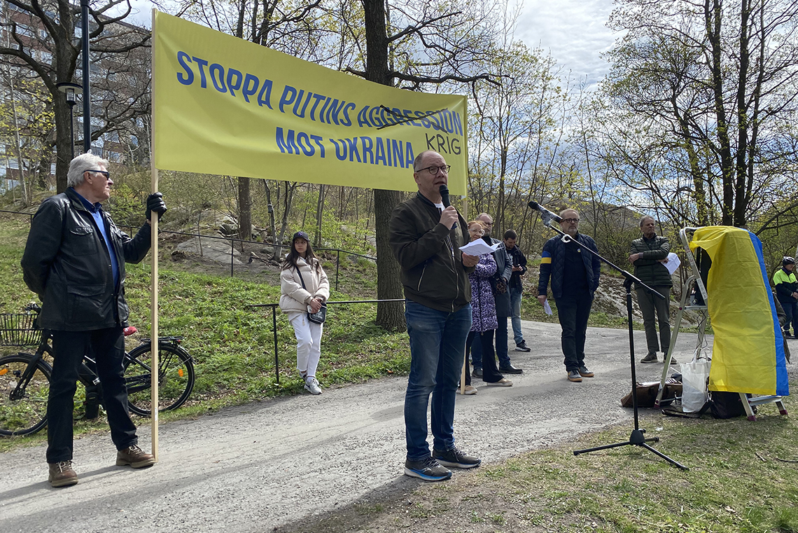 Svenska Akademiens Peter Englund talar. Foto: Stefan Karlsson.