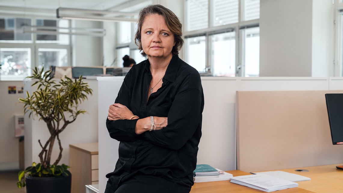 Porträttbild på Ursula Berge, samhällspolitisk chef på Akademikerförbundet SSR