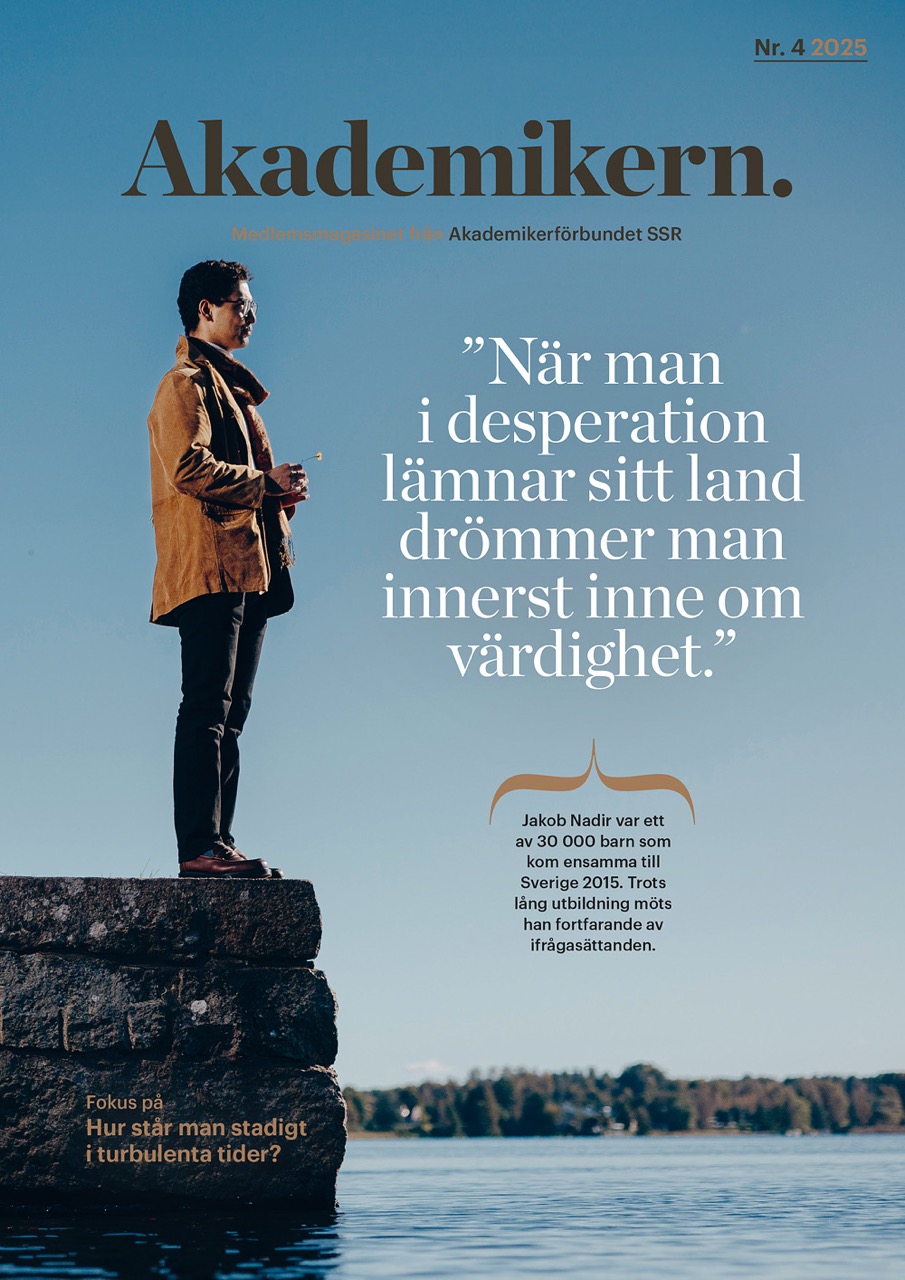 Bild på omslaget av nummer 4 2025 av Akademikern