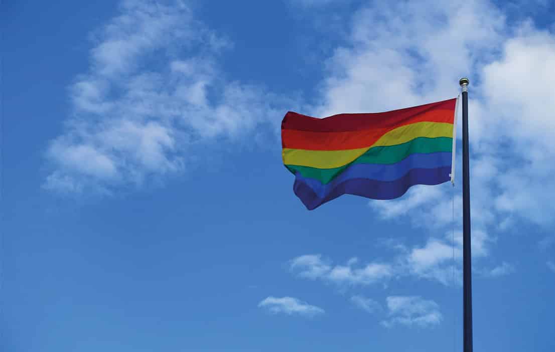 Hissad prideflagga.