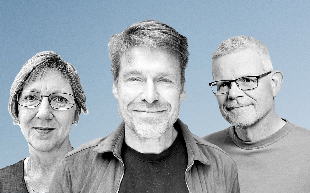 Montagebild på (från vänster) Maria Anter, Anders Schiöler och Ernst Dahlquist.