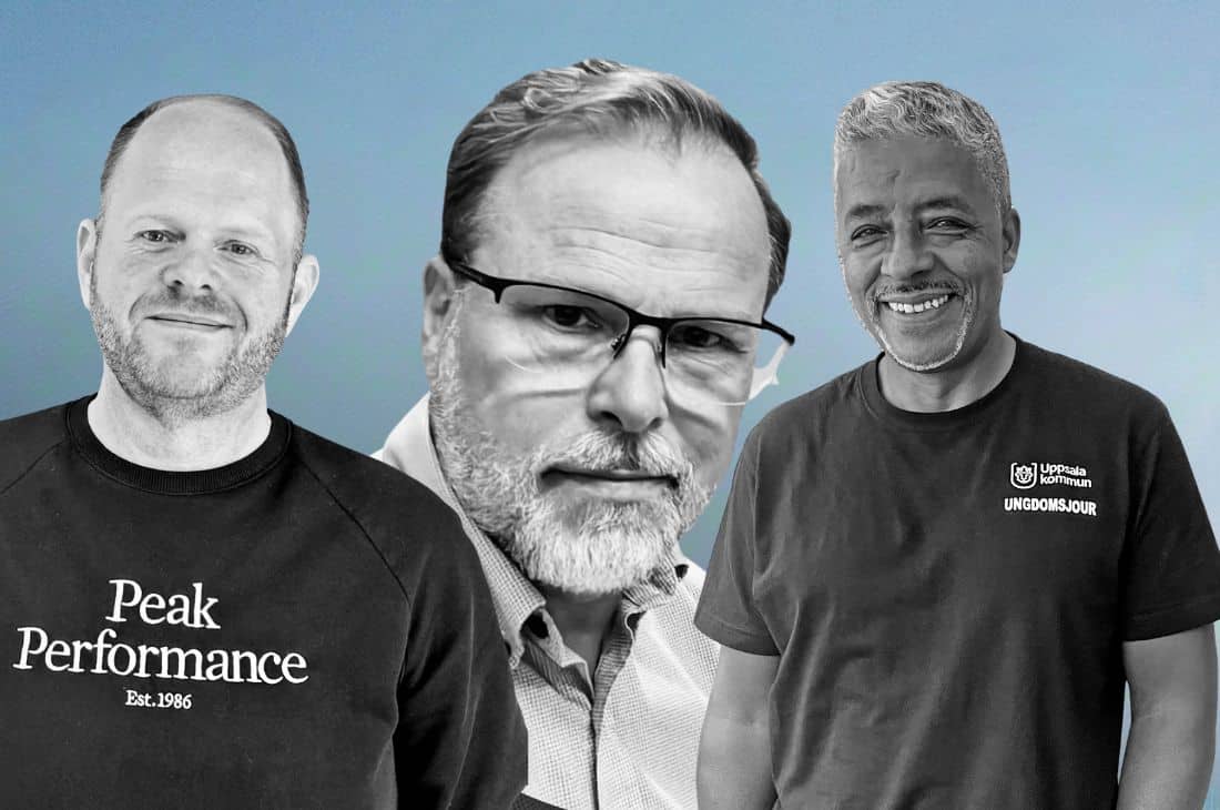 Porträttbilder på Kristoffer Lindgren, Roger Lindström och Kim Dibi.