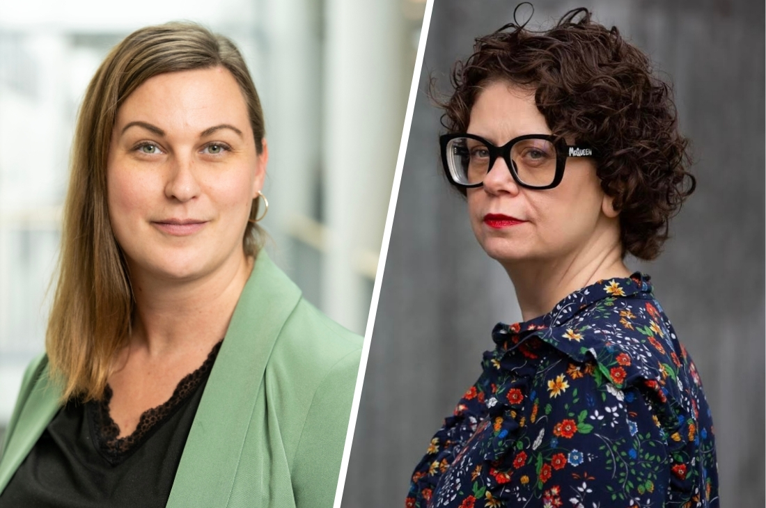Porträttbilder på Camilla Eriksson och Maria Lundberg till deras debattartikel om barnhälsa i skolan.