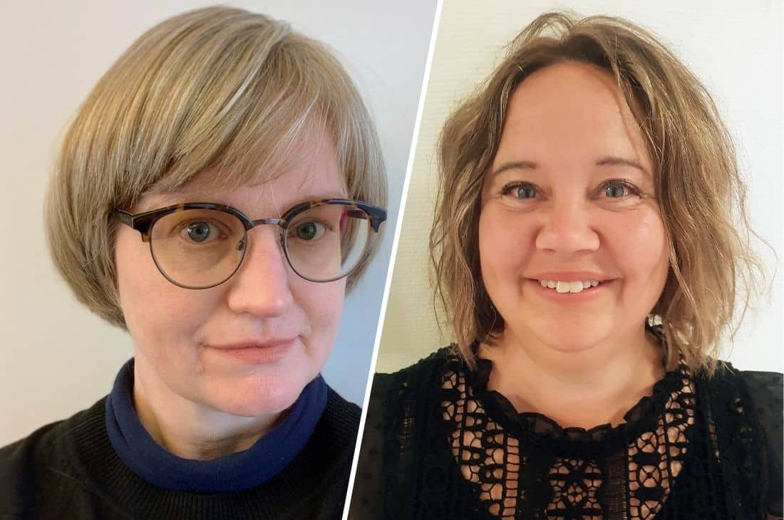 Porträttbilder på Anna Nylén och Jessica Sjögren.