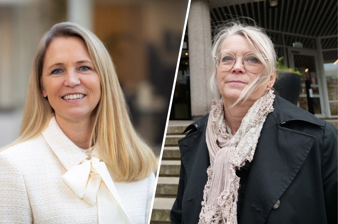 Två porträttbilder på Jessica Hülse och Maria Kellerman