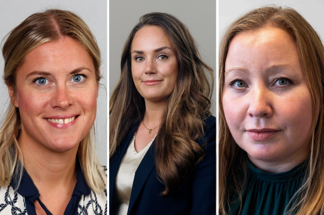 Gabriella Alner Knutsson, Sanne Andersson och Tanja Hillberg.