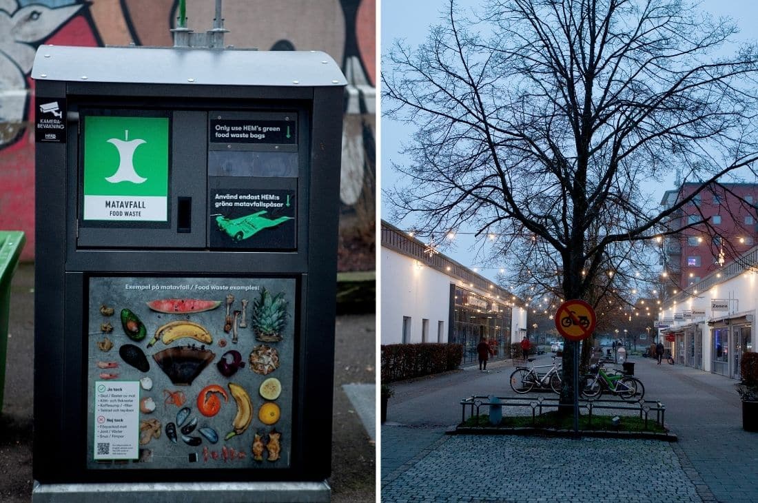 Underjordsbehållare i Andersberg.
