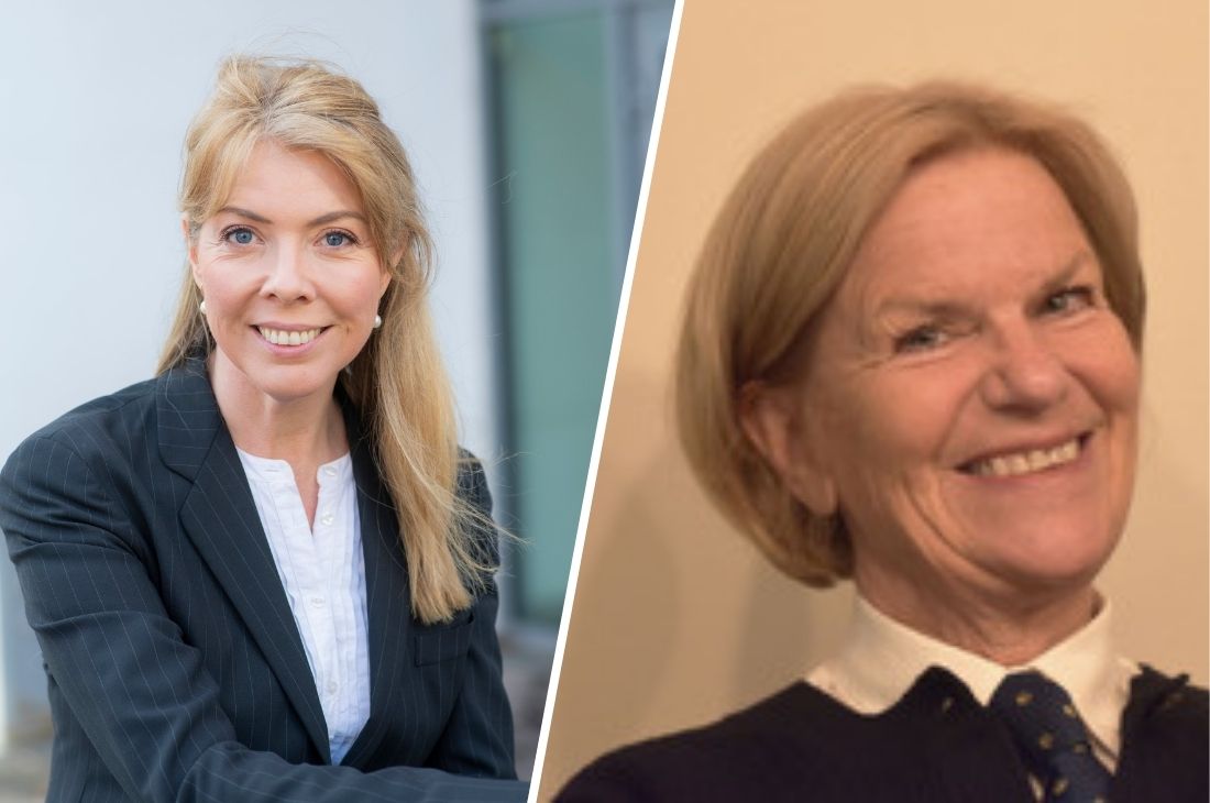 Porträttbilder på Louise Bringselius och Beatrice Hopstadius.