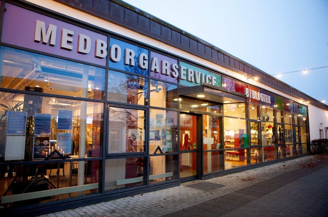 Fasaden på Medborgarservice i Andersberg