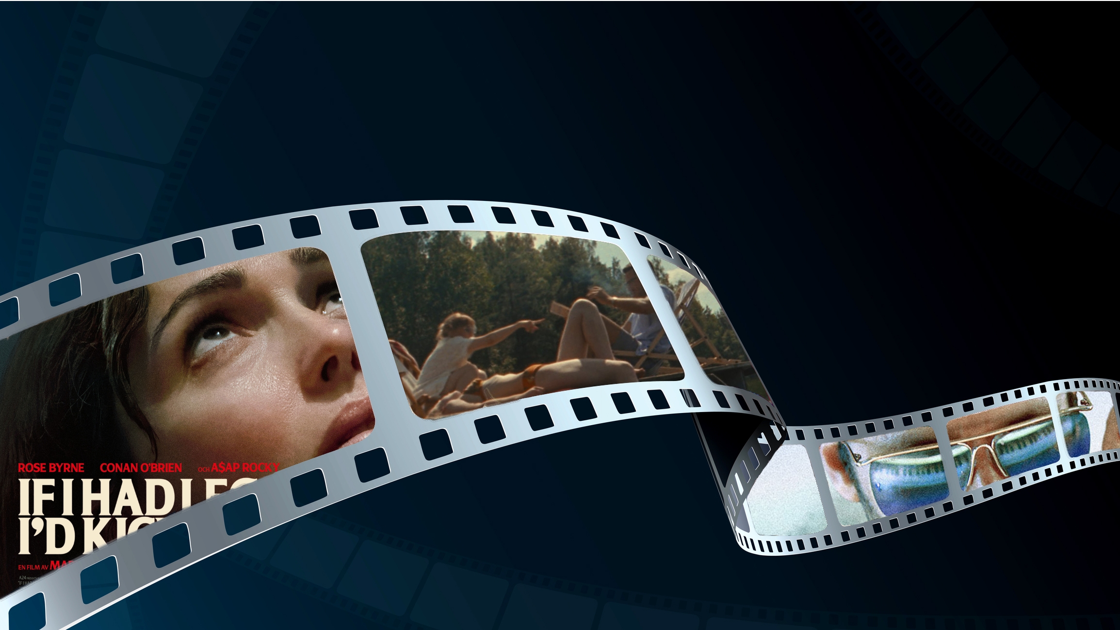 Filmrulle med bilder från de tre filmerna Socionomen tipsar om i artikeln.