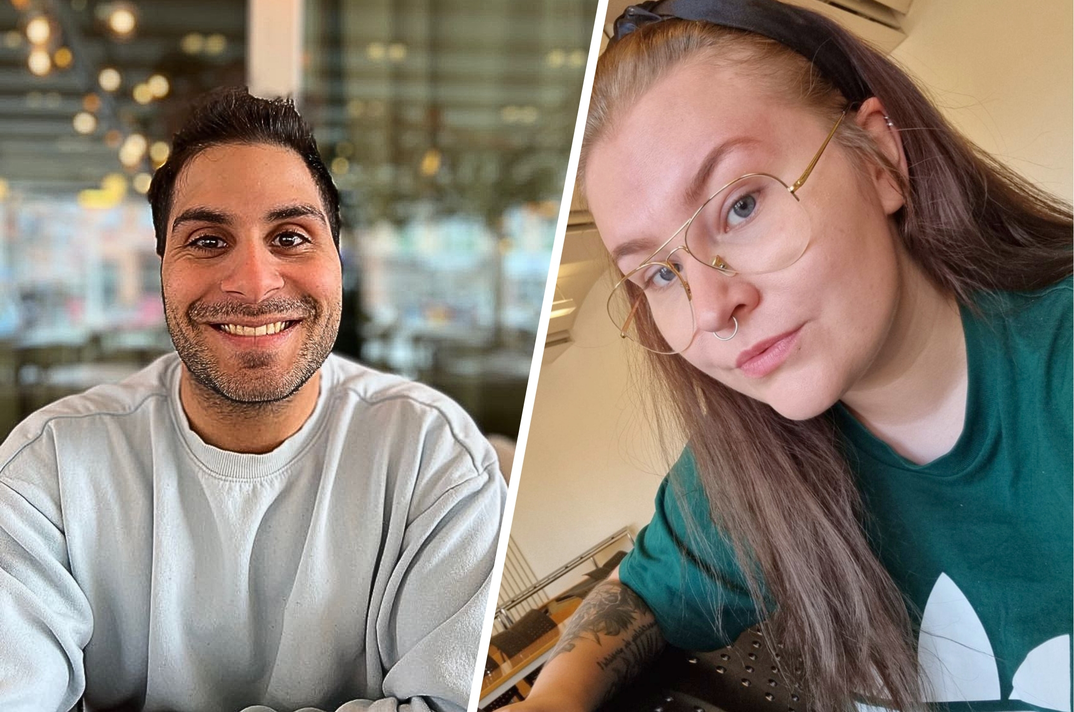 Porträtt på Albin Lundblad och Viktoria Jakobsen.
