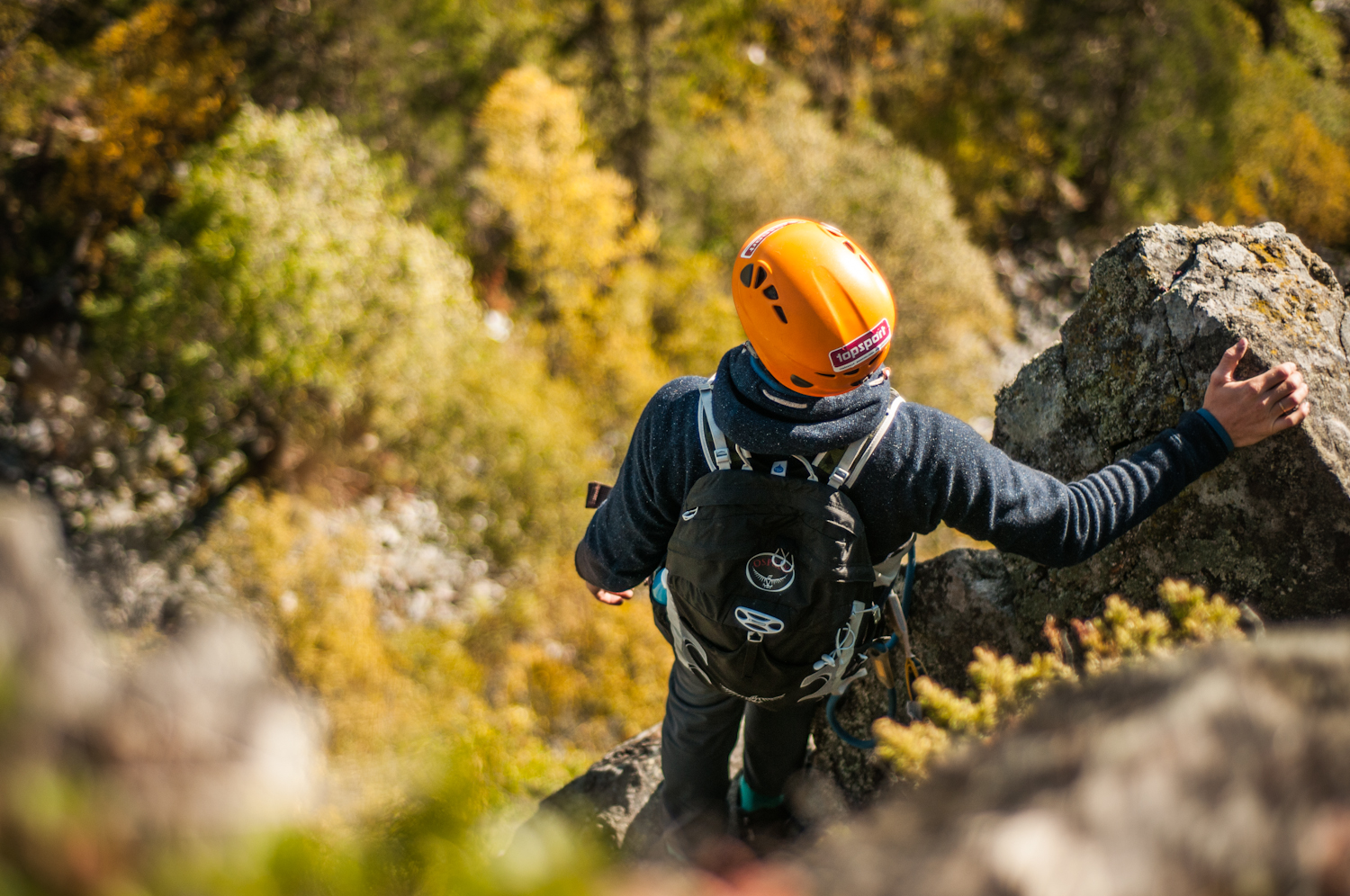 RÖJK testar via ferrata på Funäsberget 2
