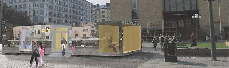 Stadsreflektioner, den modell som i dag står vid Vanadisbadet i Stockholm.